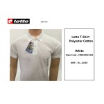 Lotto Polyester Cotton White  T- Shirt  